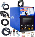 PLASMARGON CT-418 3-in-1 plasma cutter welder combo machine with PT-31 plasma torch, WP-17 TIG torch, electrode holder, ground clamp, air filter regulator and consumables