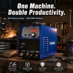 200ARCUT55 one machine double productivity: plasma cutting and 200A MMA welding with dual function, compact design, durable build and easy operation