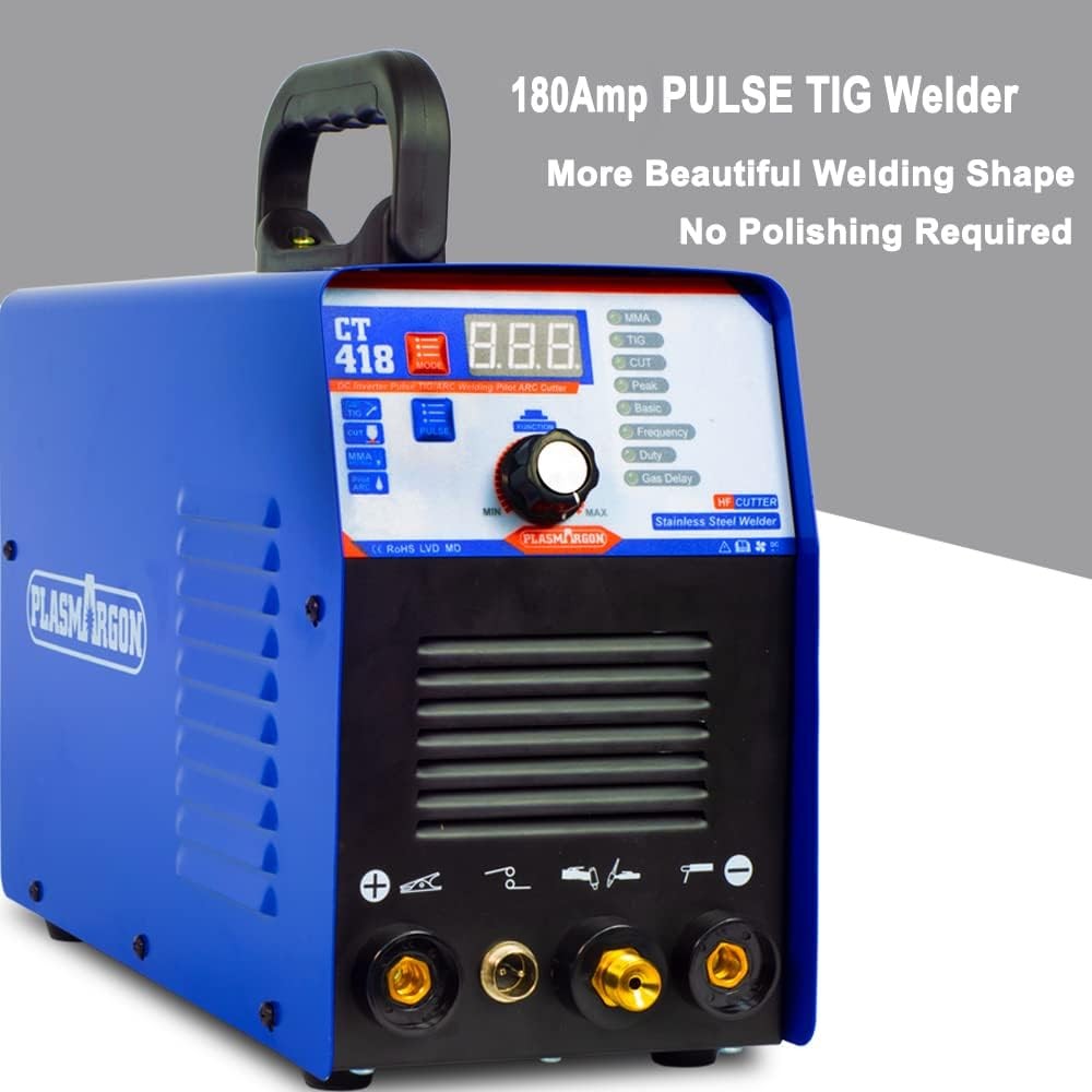 CT-418 180A pulse TIG welder delivering more beautiful weld shapes without polishing