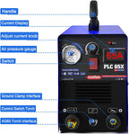 PLASMARGON PLC65X front panel with current display, air pressure gauge and torch connection
