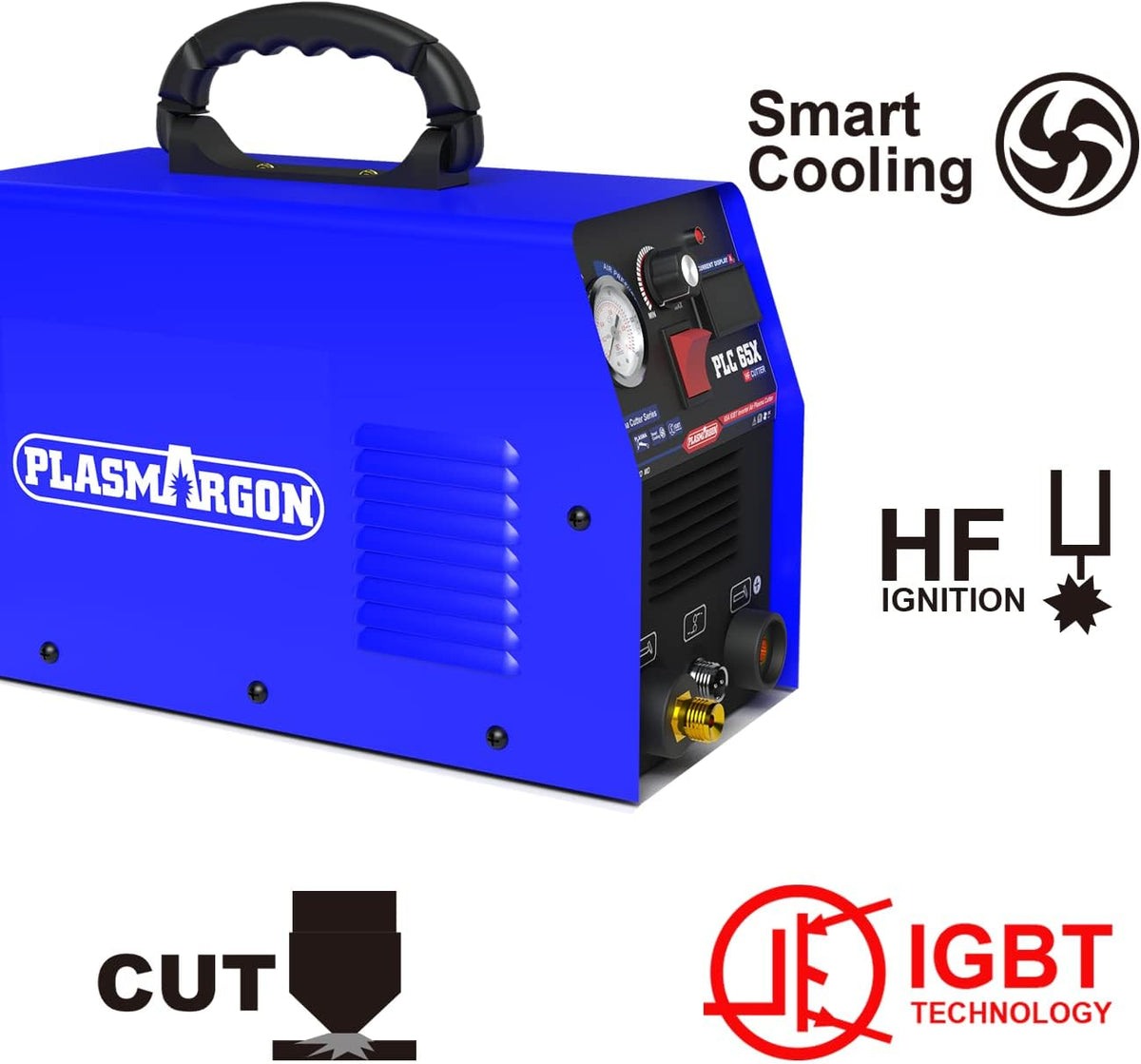 PLASMARGON PLC65X smart cooling fan and HF ignition with IGBT technology