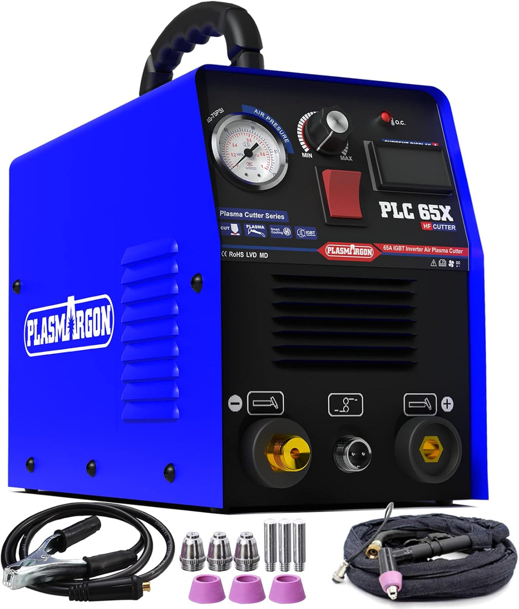 PLASMARGON PLC65X kit with AG60 torch, ground clamp and spare consumables