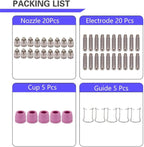 Packing list of the WSD60 kit: 20 nozzles, 20 electrodes, 5 shroud cups, 5 guides